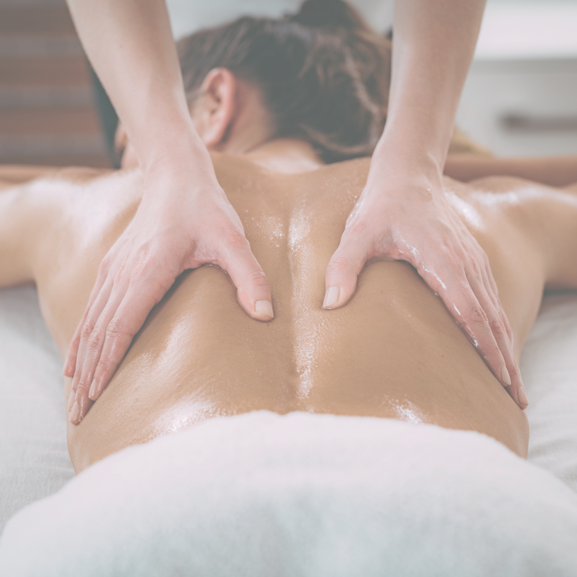 woman receiving back massage